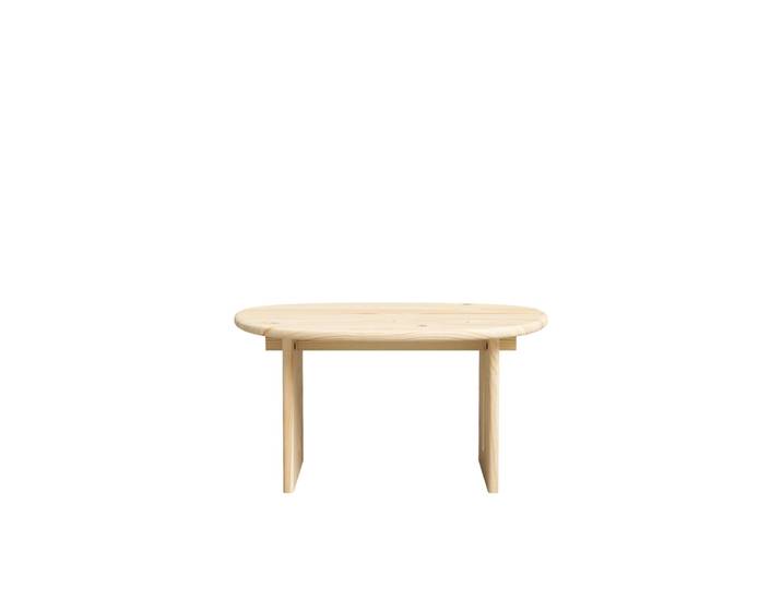 Table basse en sapin beige 70 cm
