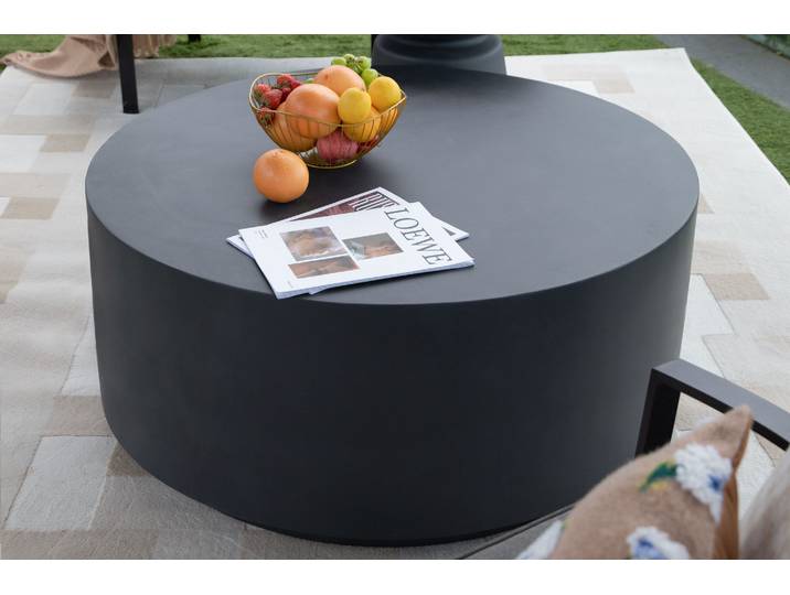 ROME Couchtisch aus Beton minimalistisch pflegeleicht 86 x 86 x 41 cm