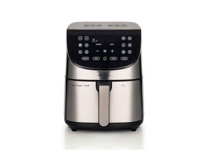 Ariete 4628 Heißluftfritteuse 7 L – 1800 W, für bis zu 2,8 kg, 12 Automatikprogramme, Max-Crisp-Funktion, bis 200 °C, Antihaft-Garkorb mit Grillrost, Metall
