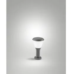 Fabas Luce Pollerleuchte THIAGO 30, E27, IK08, IP65, dunkelgrau FAB-6566-11-294