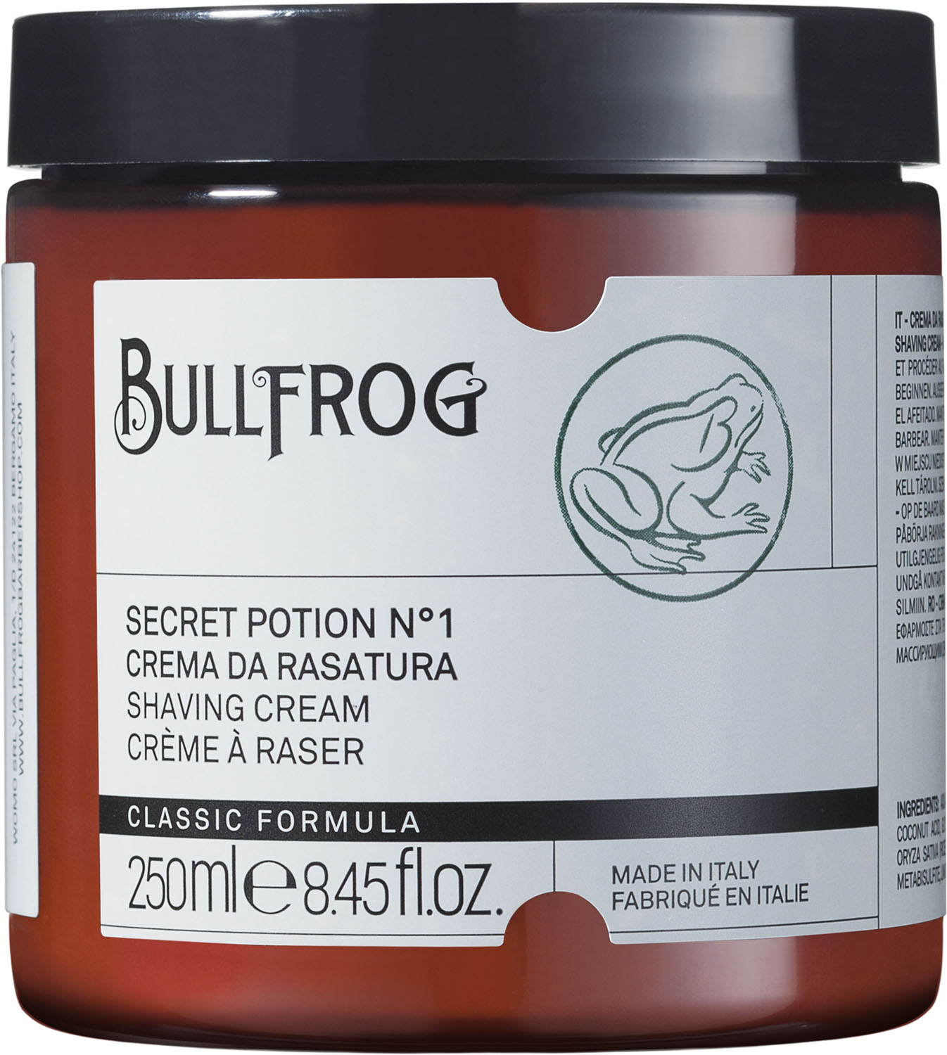 Bullfrog Shaving Cream Secret Potion N.1 "Classic“ 250 ml WX002020010048H