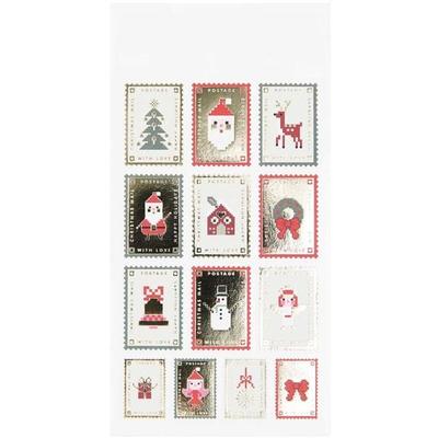 Papiersticker Weihnachtspost,, 3 Bögen