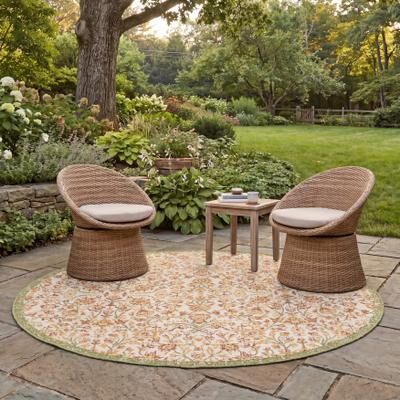 SAFAVIEH Courtyard Diella Nautical & Coastal Indoor/Outdoor Rug