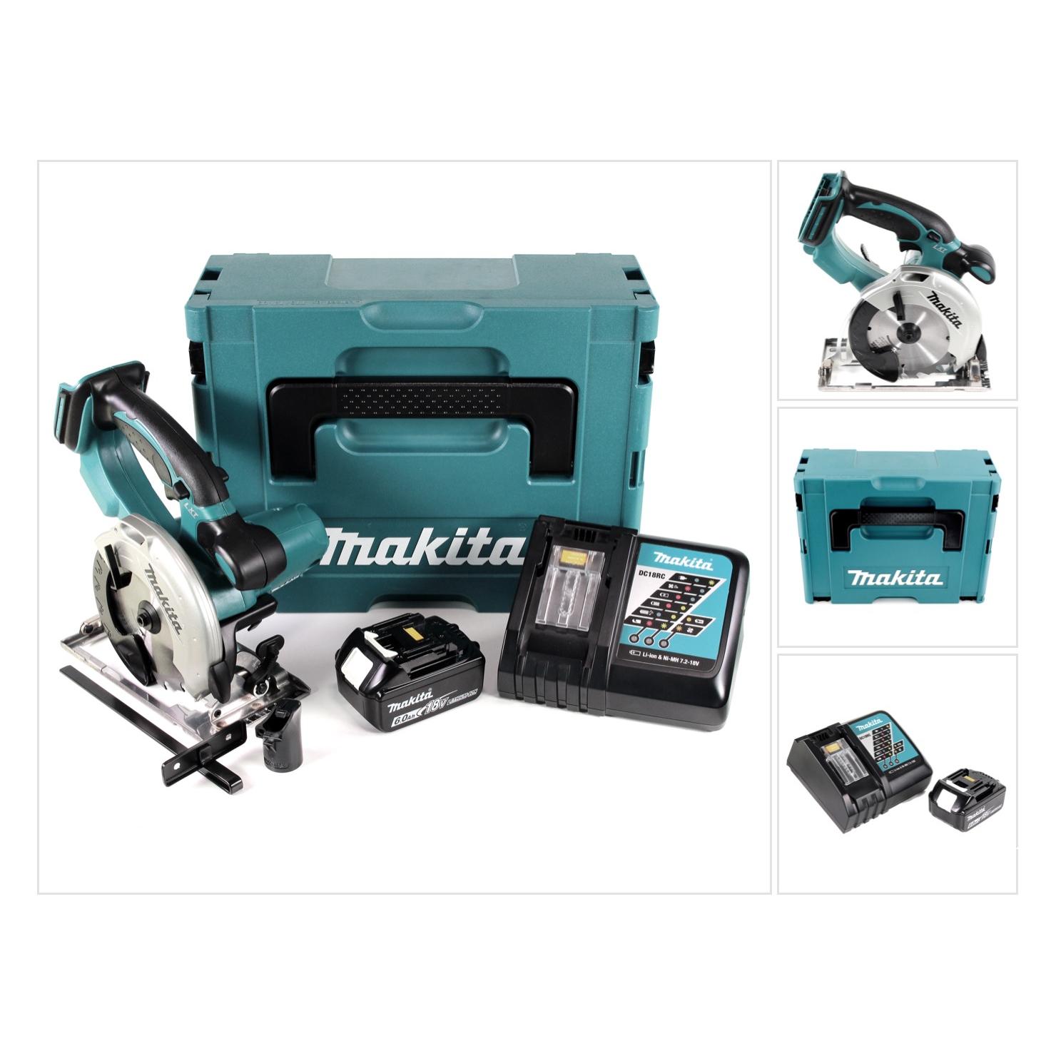 Makita DSS 501 RG1J 18V 136 mm Li-ion Akku Handkreissäge im Makpac + 1x 6,0 Ah Akku + Ladegerät (DSS501RG1J)