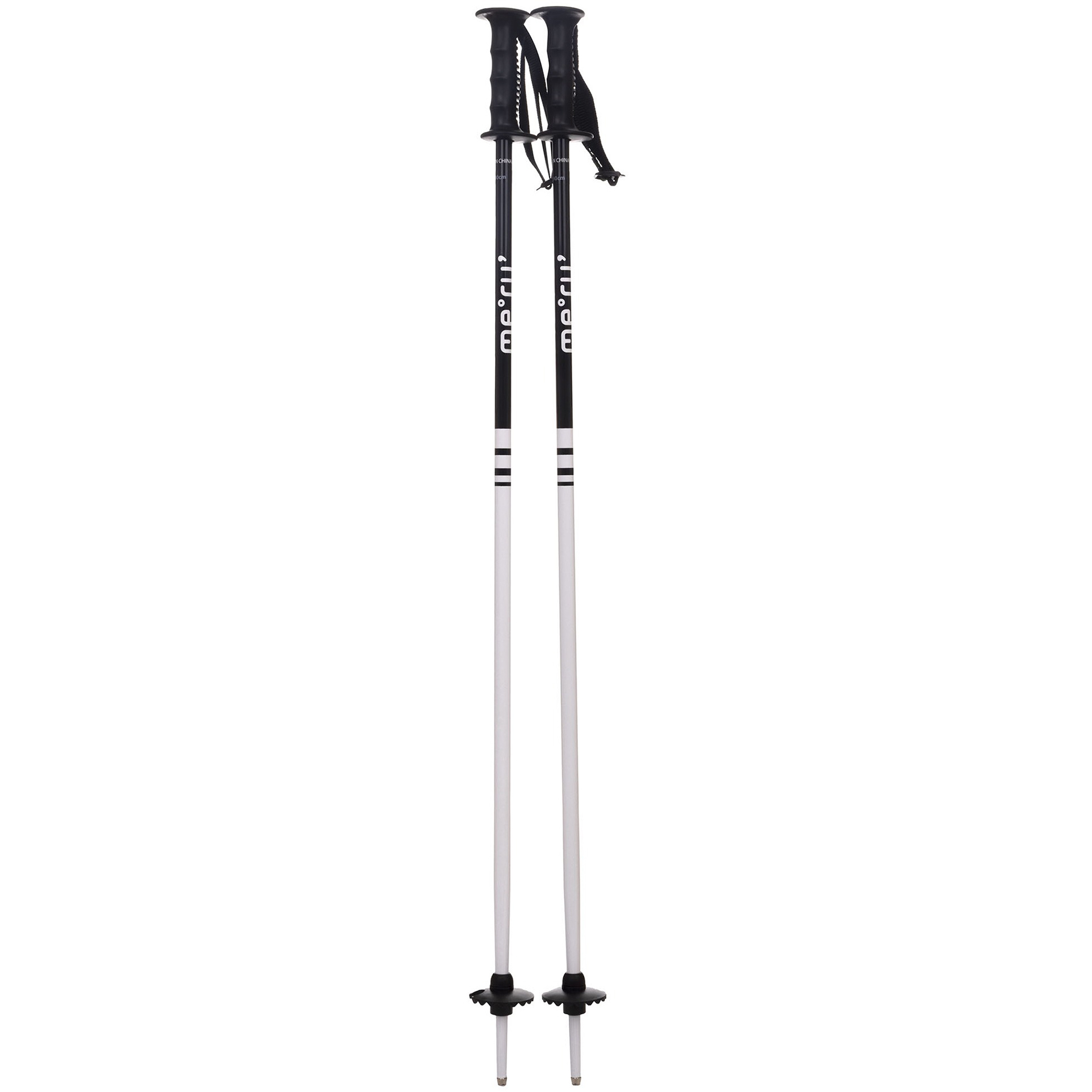 Bergzeit Basics Meru Skistöcke Kinder Skistöcke black-white Größe 90CM Skifahren
