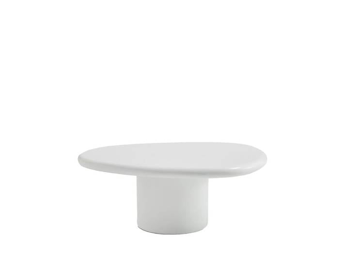 Table basse organique en fibre de ciment l80cm - blanc