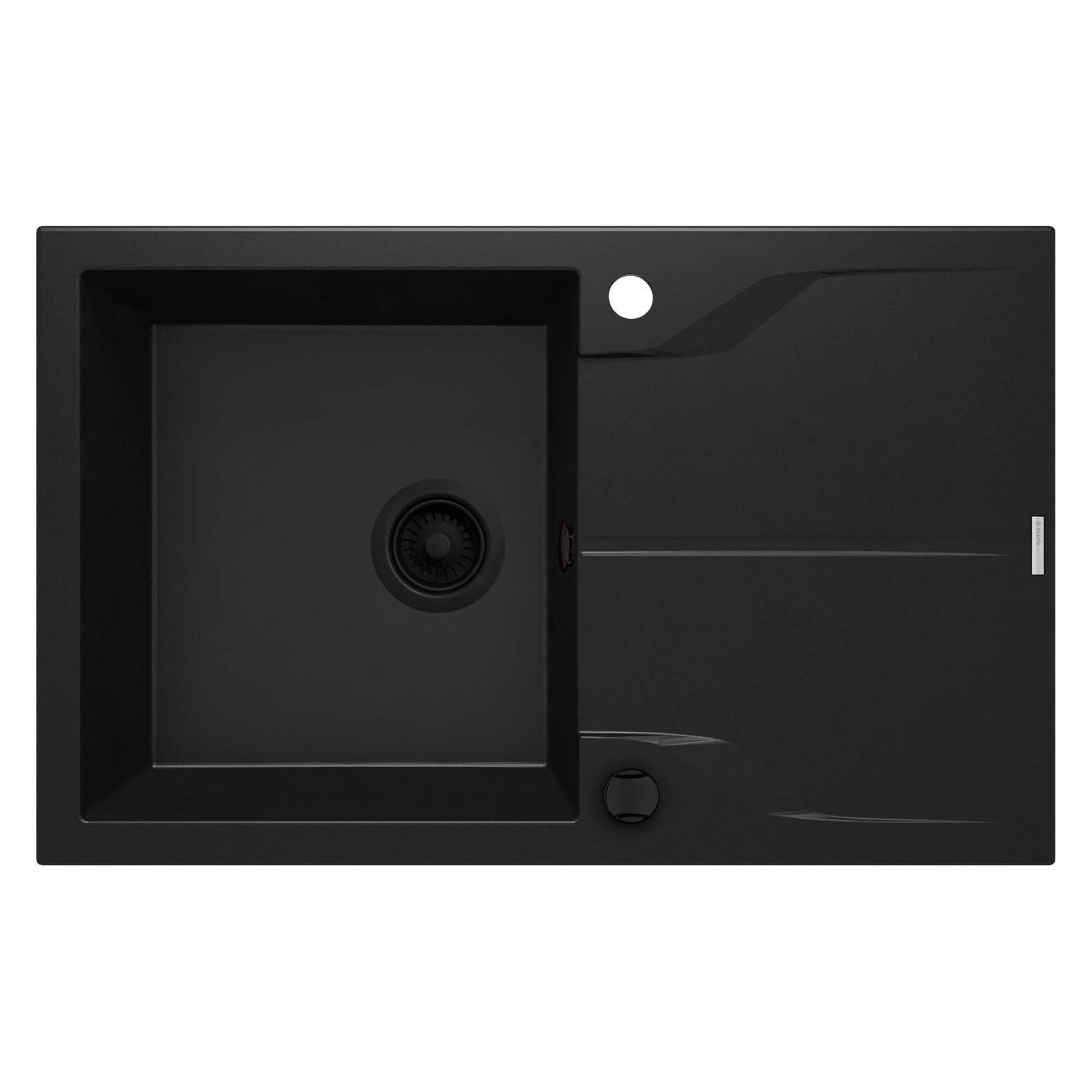 Deante Andante Flush 1 Schiffssenke mit Abfluss - Nero (49 cm, 78 cm) (ZQN_N11F)