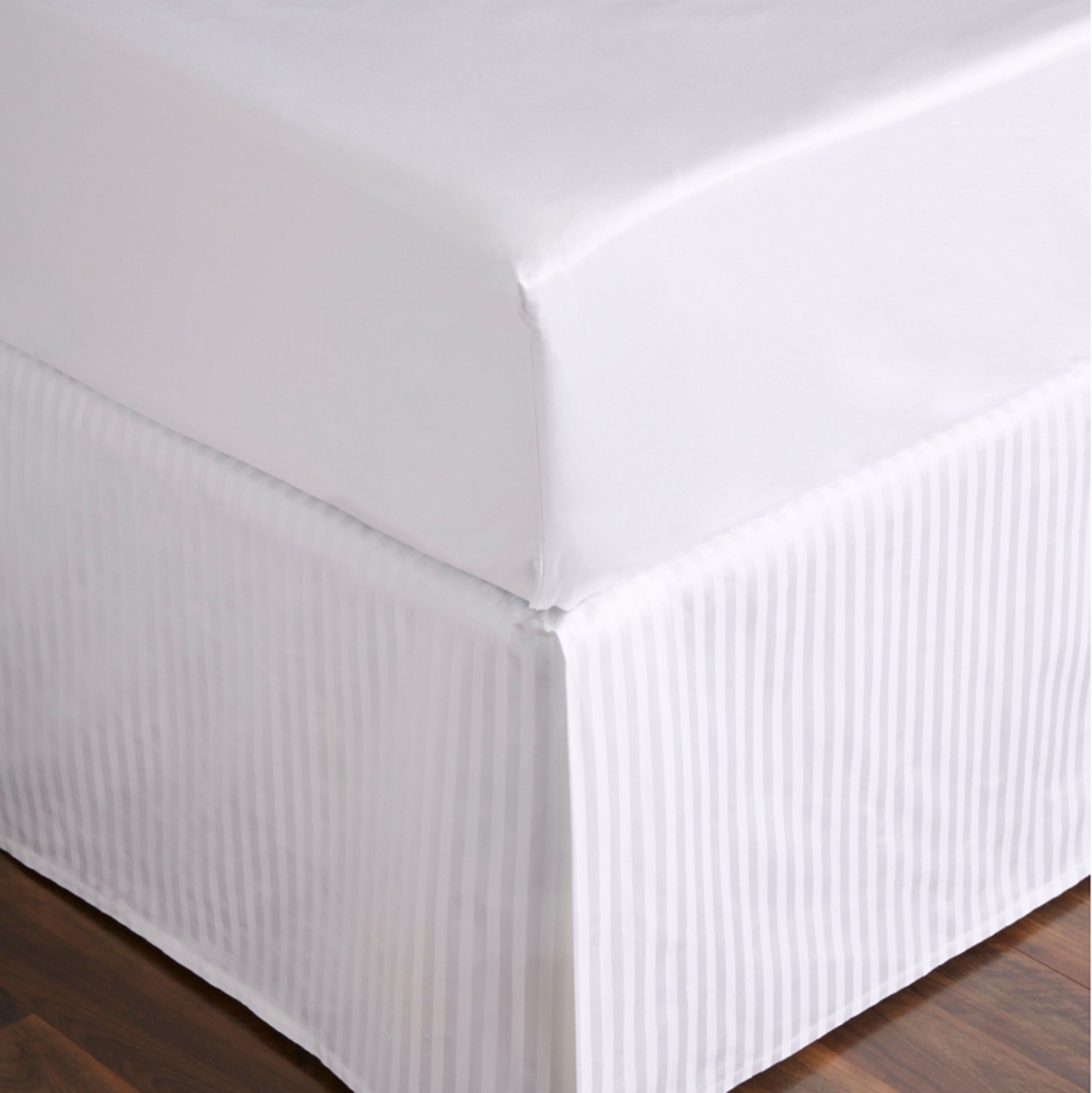 Sheridan Sábana bajera ajustable satén algodón Millennia .  (Cama 150 cm) Blanco