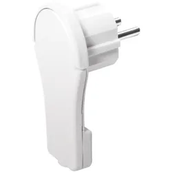LogiLink Netzstecker zur Selbstmontage CEE7/7 90° flach weiß Flachwinkelstecker Doppelschutzkontakt