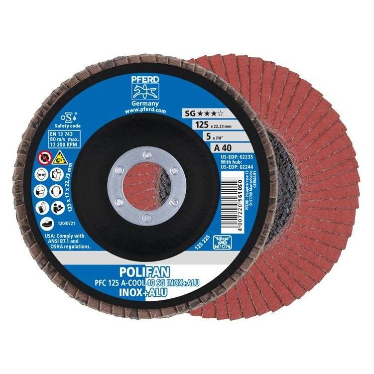 Pferd Fächerschleifscheibe POLIFAN PFC A-COOL SG INOX+ALU (40, A-40) (67754125)