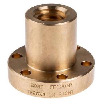 RS PRO Flanged Bronze Nut for 20 X 4 Lead Screw (8625339)
