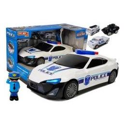 Lean Toys Polizeiauto Garage 2w1 Polizist Kleine Maschine Lichtgeräusch (25259603)