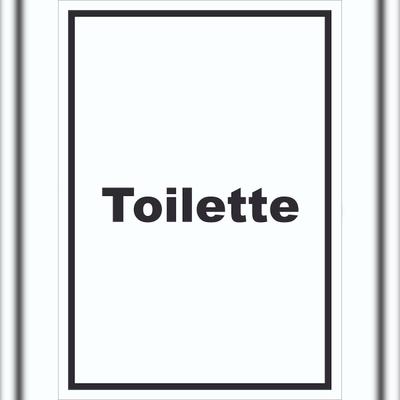 HB-Druck Toilette Schild mit Text Klo WC hochkant A3 (297x420mm)