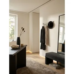 Wandgarderobe Metall Silber Modern 60x19x10 cm
