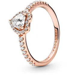 Pandora 188421C02 Damen-Ring Funkelndes Herz Weiß, 50/15,9