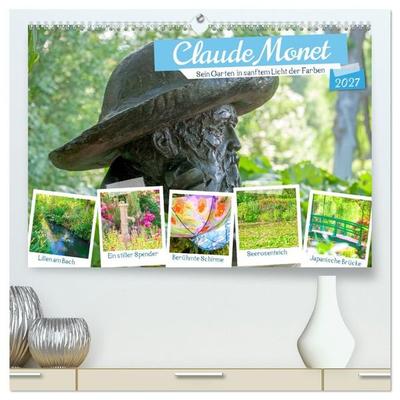 Claude Monet - Sein Garten in sanftem Licht (hochwertiger Premium Wandkalender 2027 DIN A2 quer), Kunstdruck in Hochglanz