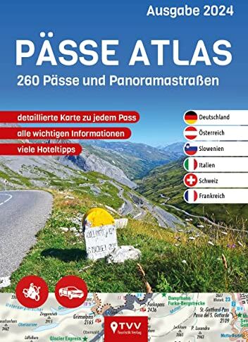 Bikerbetten - TVV Touristik Verlag GmbH - PÄSSE ATLAS 2024: 261 Pässe und Panoramastraßen - Preis vom 09.10.2026 07:28:09 h