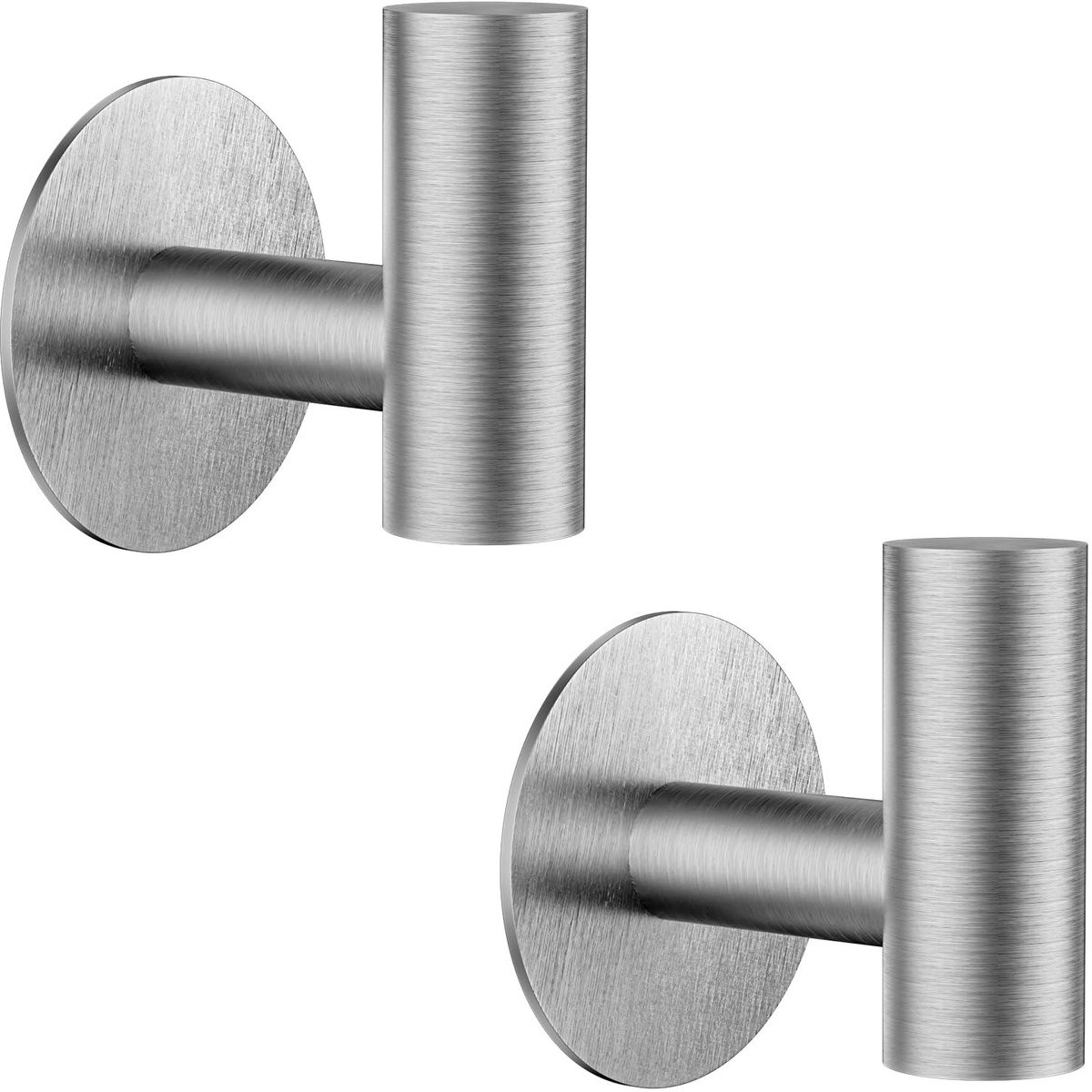 Dailygoods Handdoekhaken 2 Stuks - Zelfklevend - Roestvrij Staal - Wandhaken voor Badkamer en Keuken