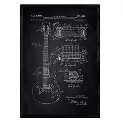 POSTER Gitarre Patent A3 Rahmenlos