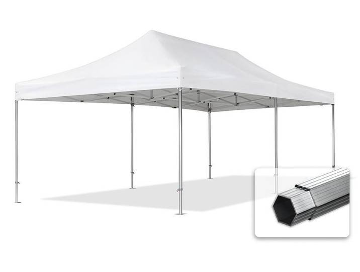 TOOLPORT 4x8 m Tonnelle pliante Alu\, PES 800\, blanc