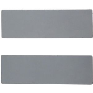 Rottner Briefkasten-Namensschild T04867 grau, selbstklebend, Aluminium, 8 x 2,5cm, 2 Stück