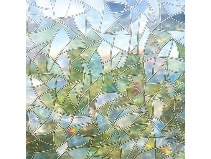 Statische Fensterfolie Rubin, halbtransparent