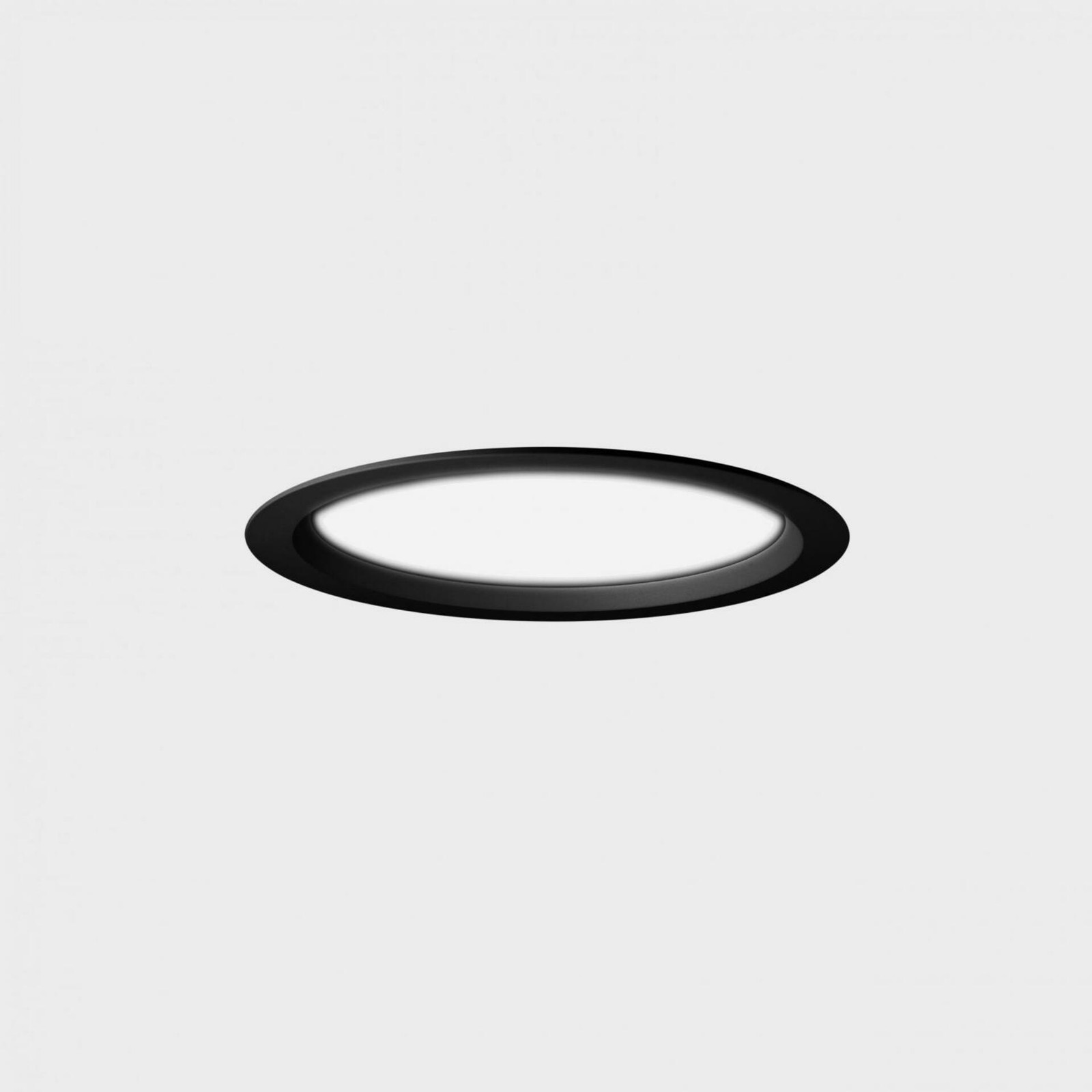 KOHL LIGHTING LIM LACUS inbouwspot, zwart, 7W, 4000K, DALI, frameduur: 108 mm