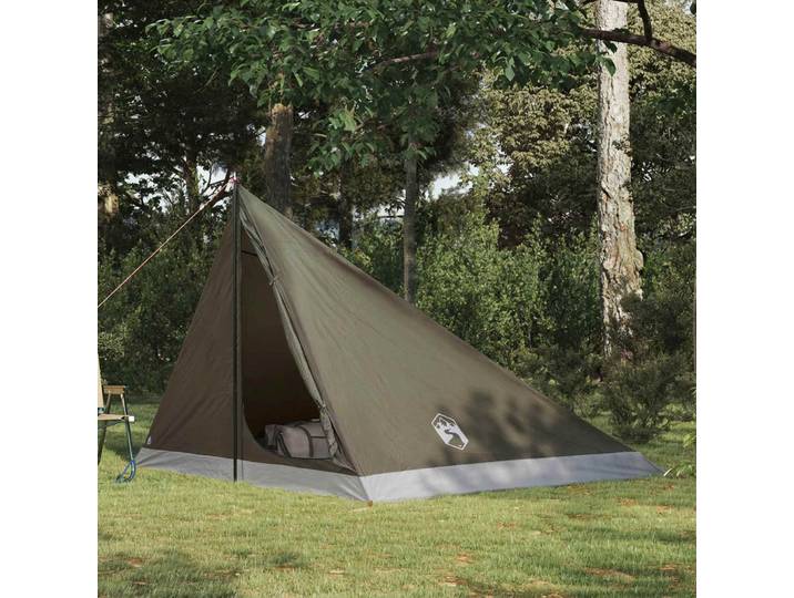 vidaXL Trekkingzelt 4 Personen Braun und Grau