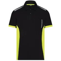DASSY® Veracruz Poloshirt, Logix, Mesheinsätze, OEKO-TEX®, Veredelung schwarz/neongelb XS