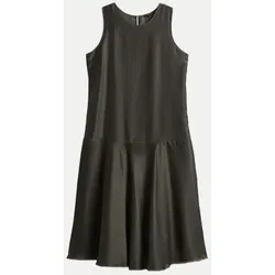 Midi Kleid im Lagen Look Welsa Schwarz 38