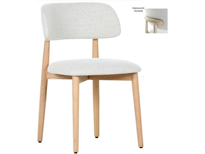 Livetastic Stuhl, Natur, Beige, Holz, Eiche, massiv, rund, 49x79x51 cm, Esszimmer, Stühle, Esszimmerstühle, Vierfußstühle