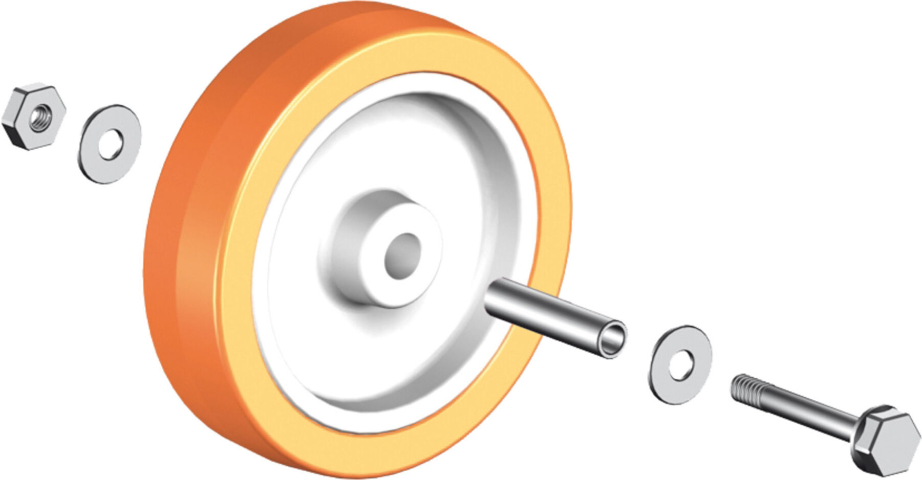 Layher Ersatzteil PU-Rad inklusive Achse 1309150 (6491501)
