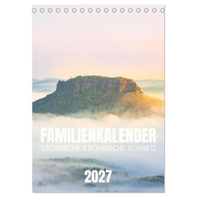 Familienkalender - Sächsische und Böhmische Schweiz (Tischkalender 2027 DIN A5 hoch), CALVENDO Monatskalender