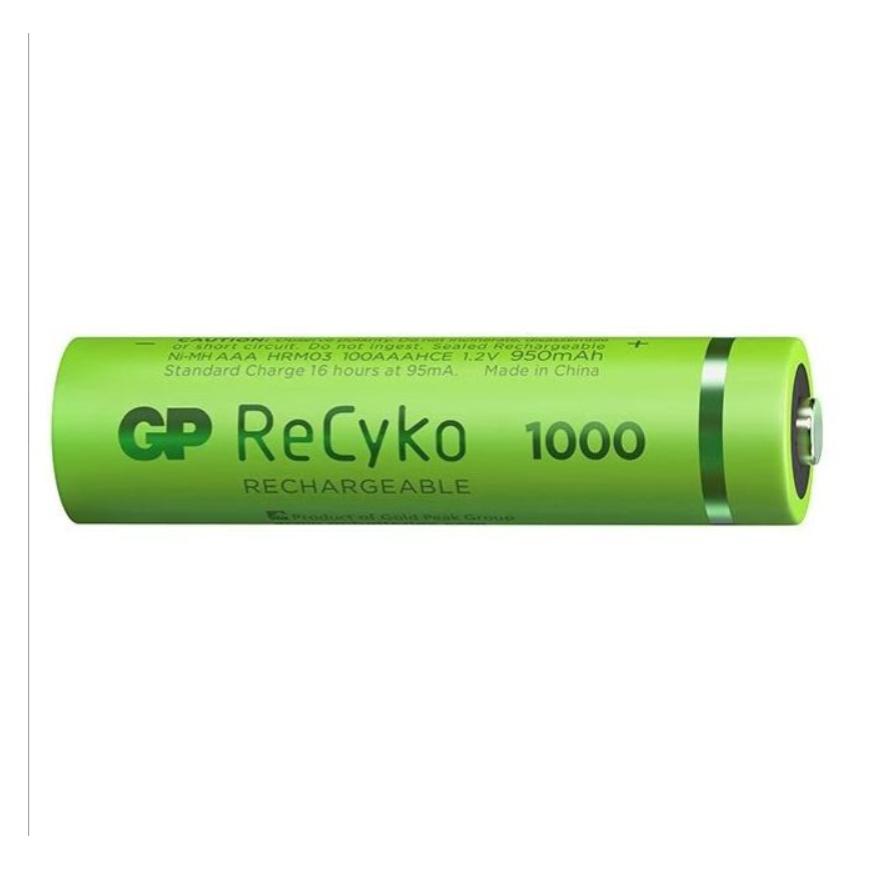 GP Batteries Batterie Akku Recyko R03 AAA 950mAh (2 Stk., AAA, 950 mAh) (100AAAHCE-EB2)