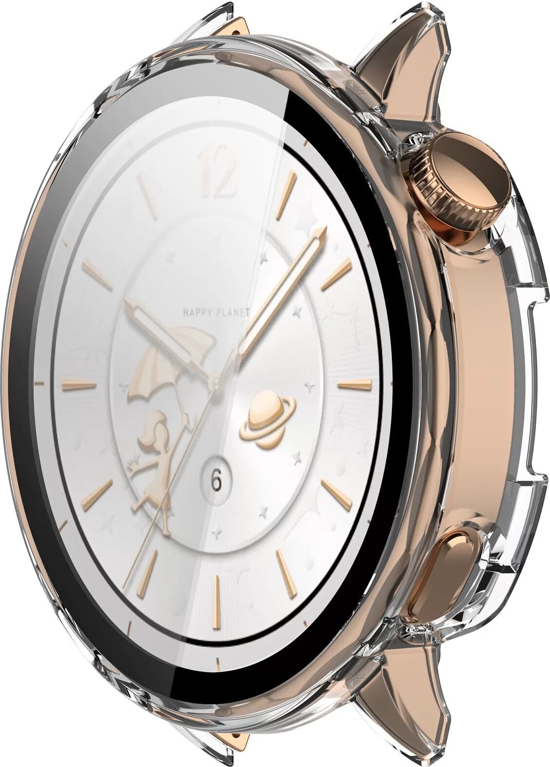 INF Oneplus Watch 3 43mm Schutzhülle mit integrierter Displayschutzfolie – Transparent