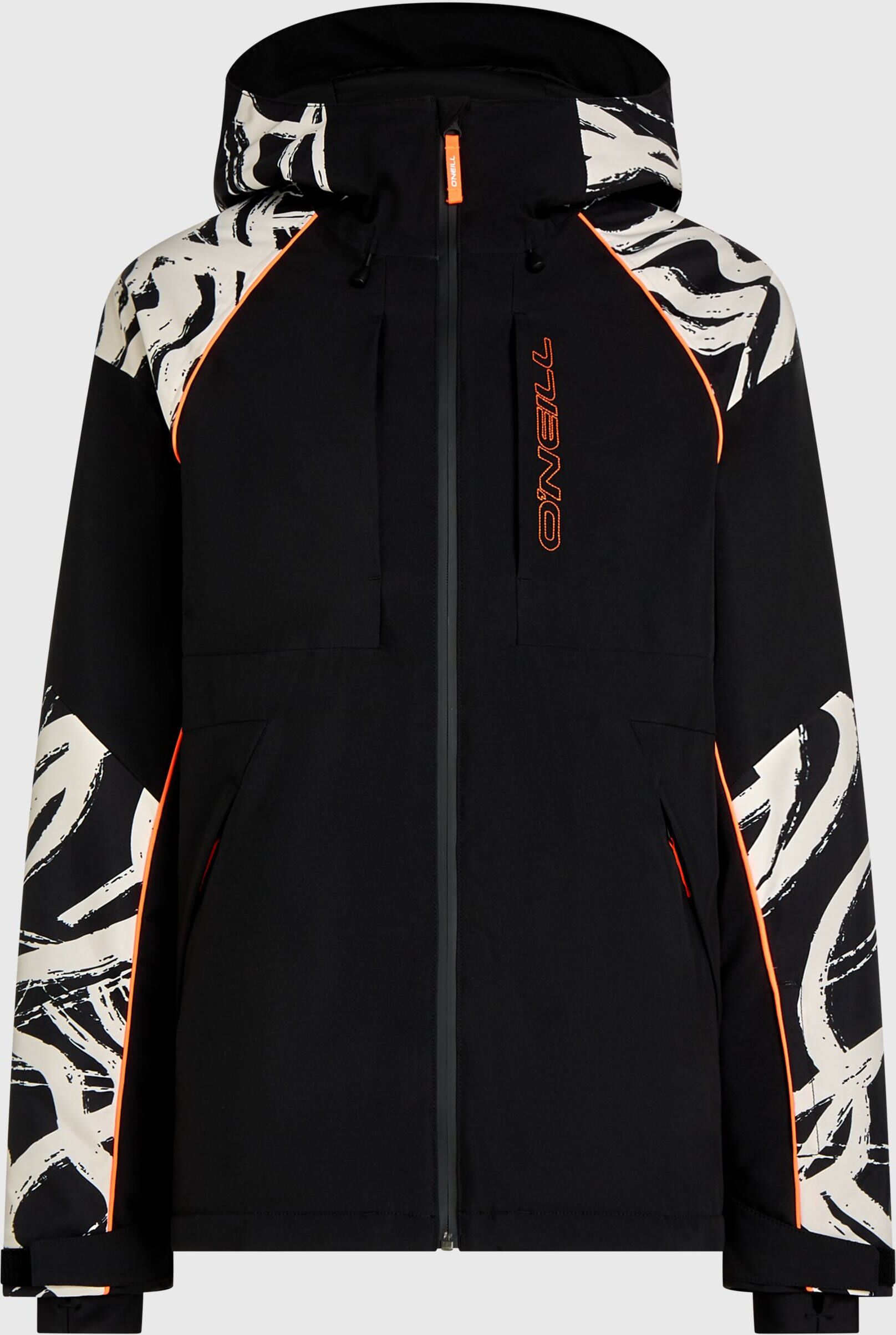 Skijacke O'NEILL "FWC'Cruz BREAK POINT SNOW JACKET", Damen, Gr. S, schwarz-weiss (weiß snowtr), Obermaterial: 100% Polyester, Jacken Skijacke, wasserdicht, atmungsaktiv, mit Achselbelüftung weiß snowtr S