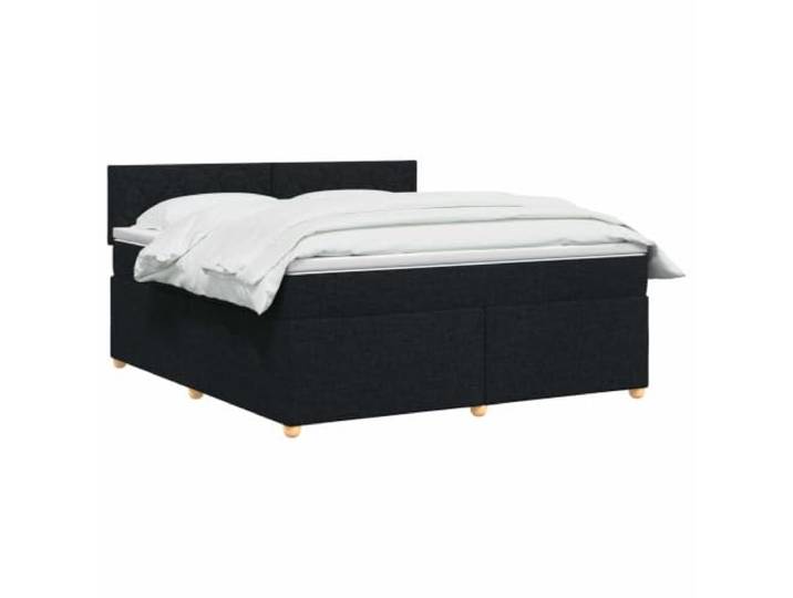 vidaXL Boxspringbett mit Matratze Schwarz 180 x 200 cm Stoff Modernes Design mit klaren Linien, Passt sich deinem Stil und Komfort an, Ideale Unterstützung für alle Schlafpositionen