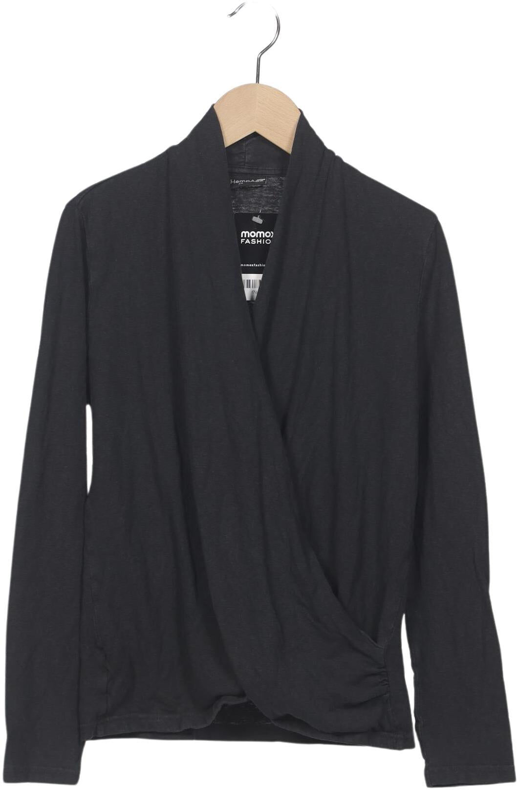 HempAge Damen Langarmshirt, Grau, Gr. XS, Hanf / Baumwolle - Second Hand
