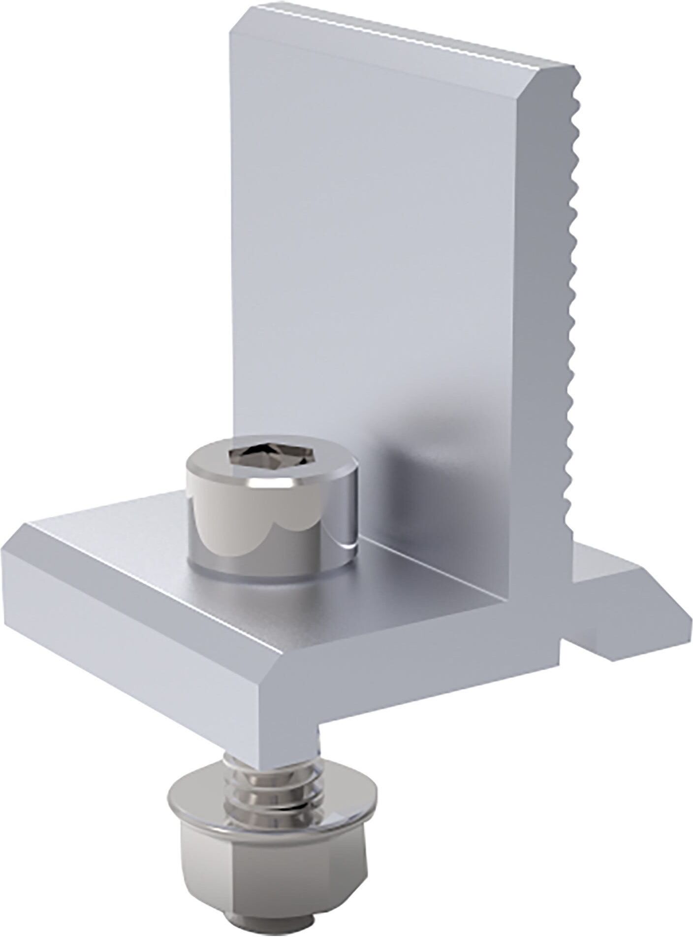 Proxe 10 STAFFE DI FISSAGGIO GUIDA BIFACCIALE ALLUMINIO P/PROFILO 735029 PER PANNELLI FOTOVOLTAICI