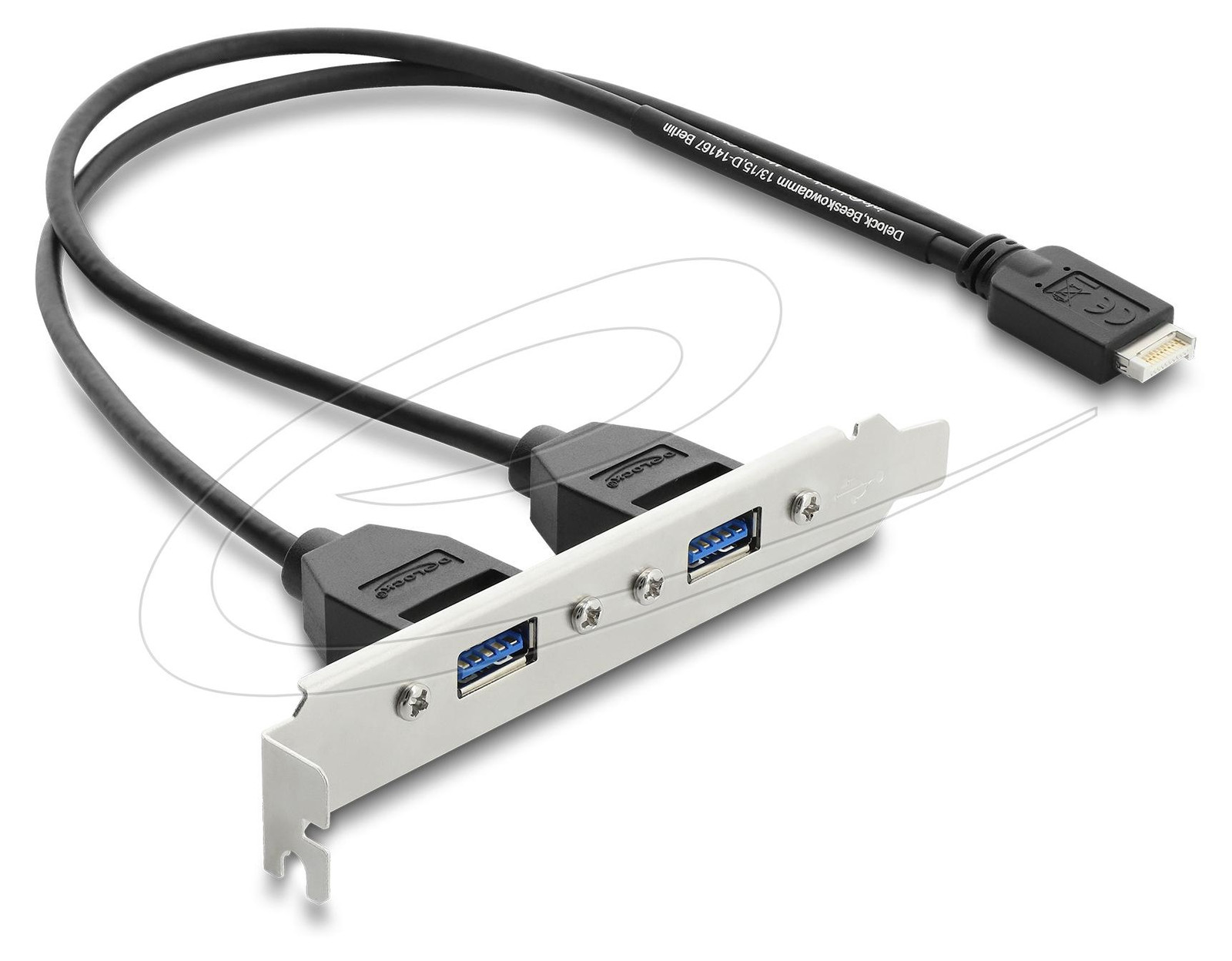 Delock USB-adapter Type-E naar 2x USB 3.0