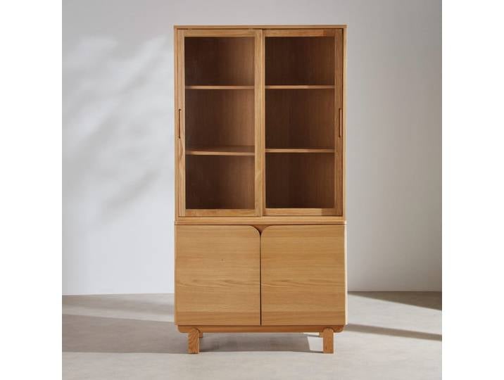 Sideboard aus Eiche und Eichenfurnier, 100 cm lang