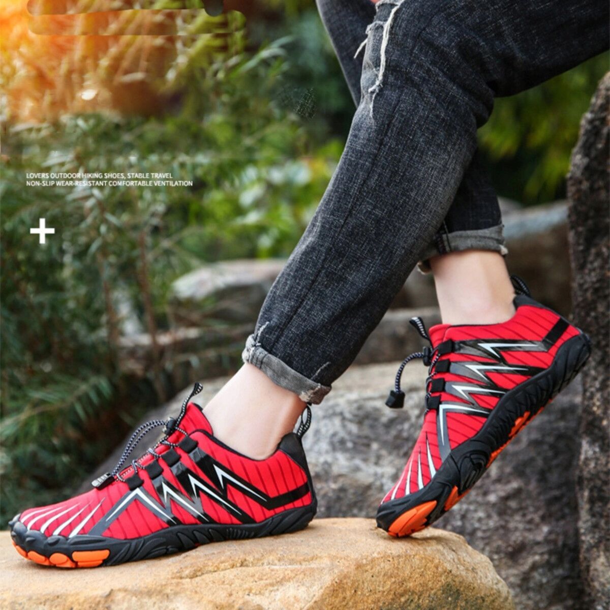 INF Chaussures de plage multifonctionnelles - Chaussures aquatiques à cinq doigts avec semelle antidérapante et 40