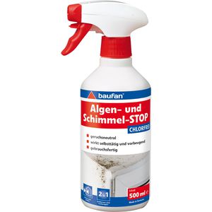 Baufan Schimmelentferner 101810, Algen- & Schimmel-Stop, chlorfrei, mit Langzeitschutz, Spray 500 ml