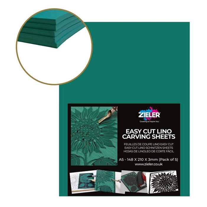 Zieler Linoleum sheets A5, 5 pcs. (Z09299354)