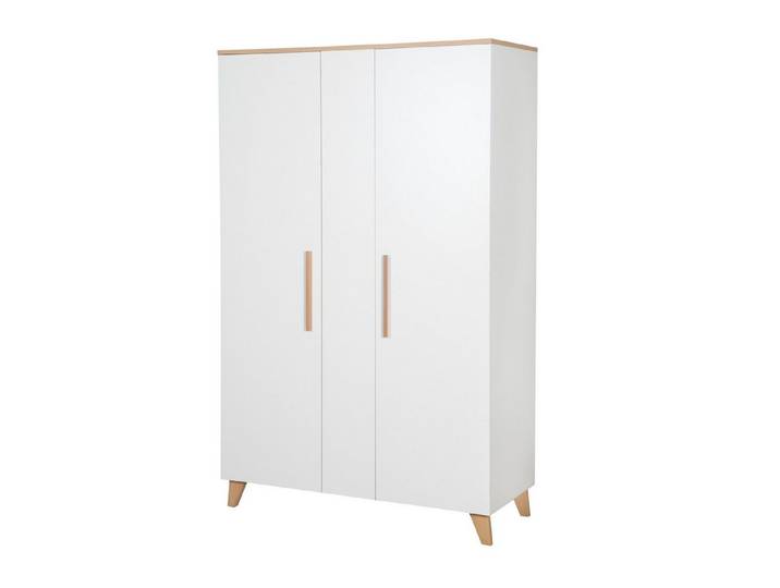 roba® Kleiderschrank Leon - Kinderzimmerschrank 2,5 Türig, mit 6 Fächern & Kleiderstange