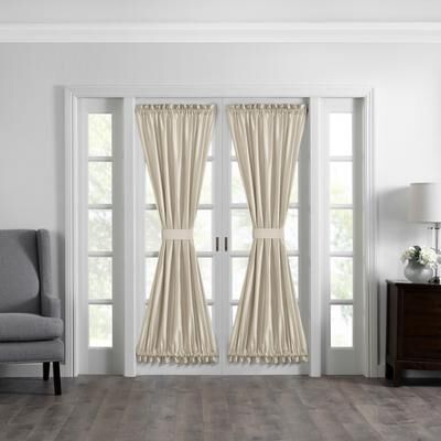 Threadmade Ford Faux Silk French Door Window Panel