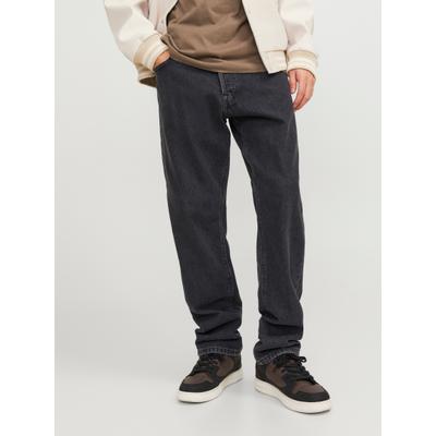 Relax-fit-Jeans JACK & JONES "JJICHRIS JJORIGINAL SQ 735 LN", Herren, Gr. 32, Länge 36, schwarz (schwarz denim), Denim/Jeans, Obermaterial: 100% Baumwolle, regular fit normal, Jeans