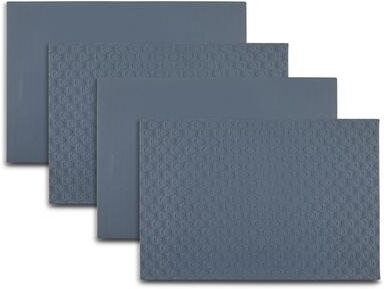 Dainty Home Stratham Premium Vegan Leather Reversible 2 Pattern Rectangular Placemat Set Of 4
