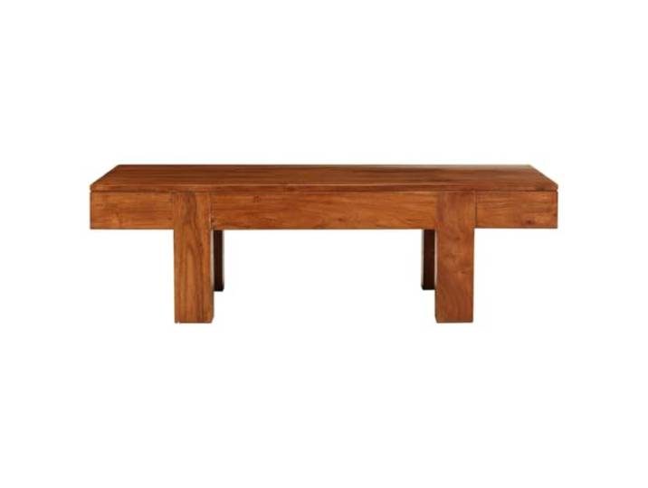 HKLGBVCR Couchtisch aus massivem Akazienholz, Honig-Finish, 100 x 50 x 30 cm
