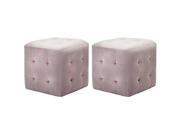 vidaXL Nachttische 2 Stk. Rosa 30×30×30 cm Samtstoff